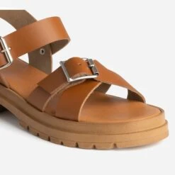 Sandale TEXTO Camel En Cuir à Semelle Crantée 14 Sandale TEXTO Camel En Cuir à Semelle Crantée -Caprices Chaussures Boutique WWWERM 10385760177 5