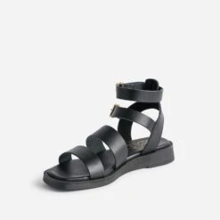 Sandale-spartiate TEXTO Noire éco-conçue -Caprices Chaussures Boutique WWWERM 10385760203 2