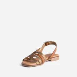 Sandale Cognac Et Bronze En Cuir -Caprices Chaussures Boutique WWWERM 10385760208 2