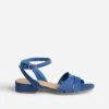 Sandale Bleu électrique En Cuir Velours -Caprices Chaussures Boutique WWWERM 10385760209 0