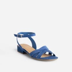 Sandale Bleu électrique En Cuir Velours -Caprices Chaussures Boutique WWWERM 10385760209 1