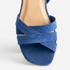 Sandale Bleu électrique En Cuir Velours -Caprices Chaussures Boutique WWWERM 10385760209 5