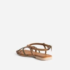 Sandale Verte Et Bronze En Cuir -Caprices Chaussures Boutique WWWERM 10385760233 3