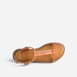 Sandale Cognac Et Orange En Cuir -Caprices Chaussures Boutique WWWERM 10385760242 4