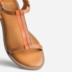 Sandale Cognac Et Orange En Cuir -Caprices Chaussures Boutique WWWERM 10385760242 5