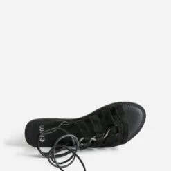 Sandale TEXTO Noire En Cuir -Caprices Chaussures Boutique WWWERM 10385760407 4