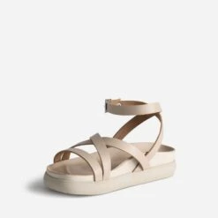 Sandale TEXTO Beige à Bride Croisée Cheville -Caprices Chaussures Boutique WWWERM 10385760442 2