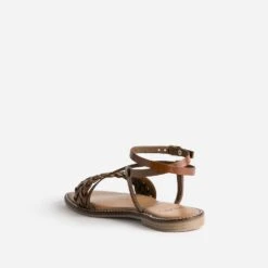 Sandale TEXTO Marron En Cuir Tressé -Caprices Chaussures Boutique WWWERM 10385760443 3