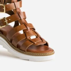 Sandale-spartiate TEXTO Cognac En Cuir 13 Sandale-spartiate TEXTO Cognac En Cuir -Caprices Chaussures Boutique WWWERM 10385760456 5