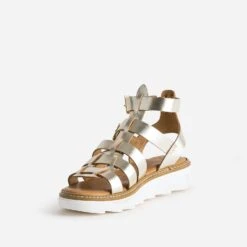 Sandale-spartiate TEXTO Dorée En Cuir -Caprices Chaussures Boutique WWWERM 10385760459 2