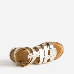 Sandale-spartiate TEXTO Dorée En Cuir -Caprices Chaussures Boutique WWWERM 10385760459 4