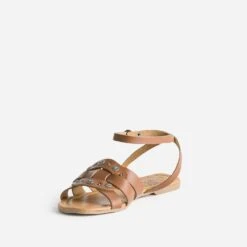 Sandale TEXTO Camel éco-conçue En Cuir -Caprices Chaussures Boutique WWWERM 10385760463 2