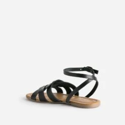 Sandale TEXTO Noire éco-conçue En Cuir -Caprices Chaussures Boutique WWWERM 10385760473 3