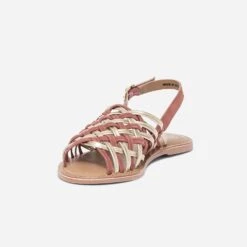 Sandale TEXTO Terracotta Et Dorée En Cuir -Caprices Chaussures Boutique WWWERM 10385760606 2