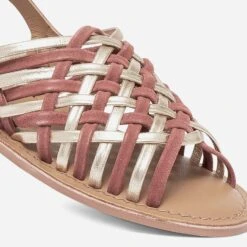 Sandale TEXTO Terracotta Et Dorée En Cuir -Caprices Chaussures Boutique WWWERM 10385760606 4