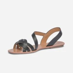 Sandale Noire à Bride Tressée -Caprices Chaussures Boutique WWWERM 10385760991 2