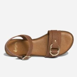 Sandale Cognac En Cuir Effet Tressé à Double Anneau 10 Sandale Cognac En Cuir Effet Tressé à Double Anneau -Caprices Chaussures Boutique WWWERM 10385761282 3