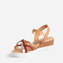 Sandale TBS Cognac En Cuir à Brides Rouille Et Dorée 10 Sandale TBS Cognac En Cuir à Brides Rouille Et Dorée -Caprices Chaussures Boutique WWWERM 10385920007 2