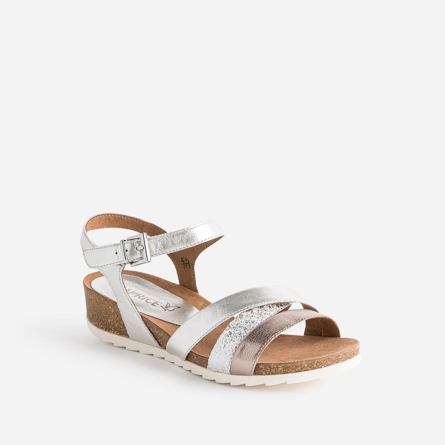 Sandale Compensée CAPRICE Argenté Et Bronze 4 Sandale Compensée CAPRICE Argenté Et Bronze – Image 2