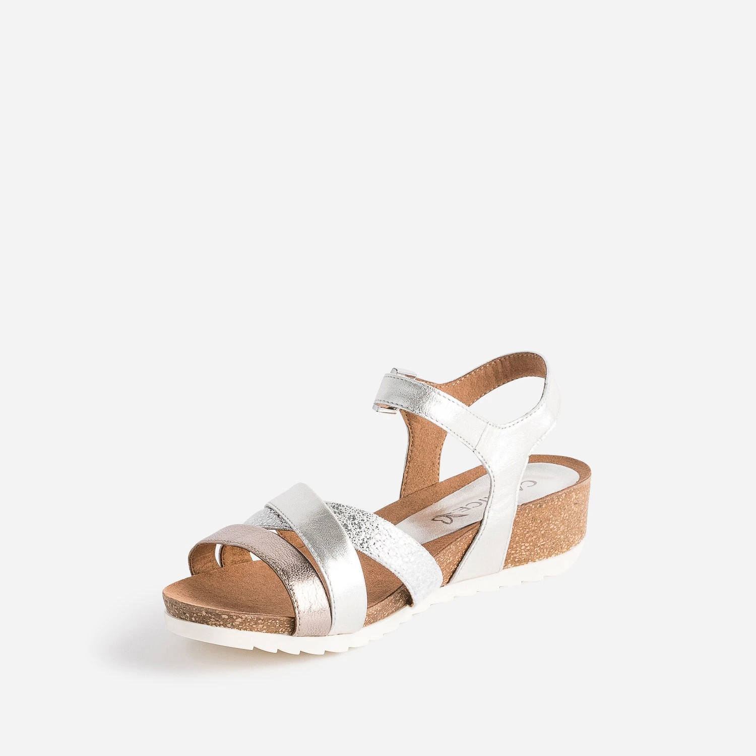 Sandale Compensée CAPRICE Argenté Et Bronze 5 Sandale Compensée CAPRICE Argenté Et Bronze – Image 3