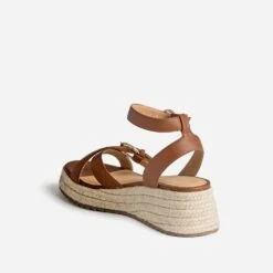 Sandale Compensée TEXTO Cognac En Cuir 11 Sandale Compensée TEXTO Cognac En Cuir -Caprices Chaussures Boutique WWWERM 10385920029 3