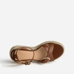 Sandale Compensée TEXTO Cognac En Cuir 12 Sandale Compensée TEXTO Cognac En Cuir -Caprices Chaussures Boutique WWWERM 10385920029 4