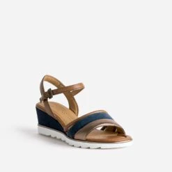 Sandale Compensée MARCO TOZZI Marine En Cuir Velours 9 Sandale Compensée MARCO TOZZI Marine En Cuir Velours -Caprices Chaussures Boutique WWWERM 10385920031 1