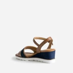 Sandale Compensée MARCO TOZZI Marine En Cuir Velours 11 Sandale Compensée MARCO TOZZI Marine En Cuir Velours -Caprices Chaussures Boutique WWWERM 10385920031 3