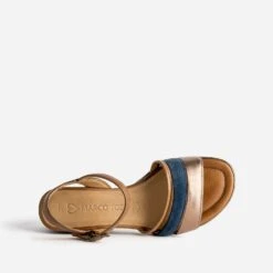 Sandale Compensée MARCO TOZZI Marine En Cuir Velours 12 Sandale Compensée MARCO TOZZI Marine En Cuir Velours -Caprices Chaussures Boutique WWWERM 10385920031 4