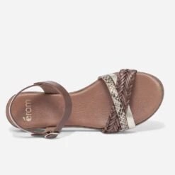 Sandale Camel Et Or à Semelle Plateforme -Caprices Chaussures Boutique WWWERM 10385920244 3