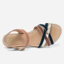 Sandale TBS Cognac Et Marron En Cuir à Brides Marine Et Dorée -Caprices Chaussures Boutique WWWERM 10385920258 3