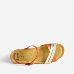 Sandale Anatomique Orange Et Dorée En Cuir 12 Sandale Anatomique Orange Et Dorée En Cuir -Caprices Chaussures Boutique WWWERM 10385920288 4