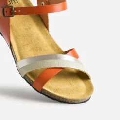 Sandale Anatomique Orange Et Dorée En Cuir 13 Sandale Anatomique Orange Et Dorée En Cuir -Caprices Chaussures Boutique WWWERM 10385920288 5