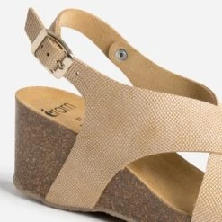 Sandale Compensée Anatomique Beige Doré En Cuir Embossé 13 Sandale Compensée Anatomique Beige Doré En Cuir Embossé -Caprices Chaussures Boutique WWWERM 10385920290 5