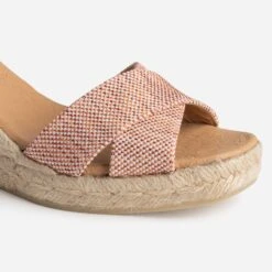 Sandale Compensée Avec Lacet-ruban Prune -Caprices Chaussures Boutique WWWERM 10385920304 5