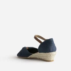 Sandale Marine à Petit Talon Compensé -Caprices Chaussures Boutique WWWERM 10385920305 3