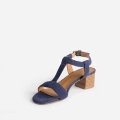 Sandale ERAM FLEX Marine En Cuir Velours -Caprices Chaussures Boutique WWWERM 10386330016 2