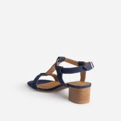 Sandale ERAM FLEX Marine En Cuir Velours -Caprices Chaussures Boutique WWWERM 10386330016 3