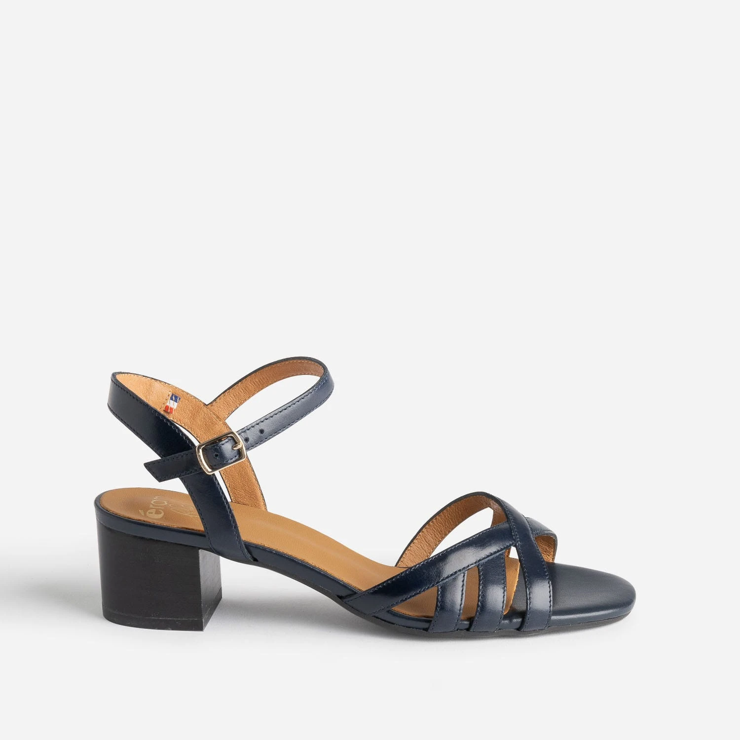 Sandale ERAM FLEX Bleu Marine En Cuir 3 Sandale ERAM FLEX Bleu Marine En Cuir