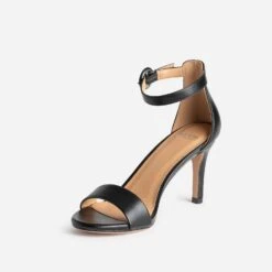 Sandale TEXTO Noire à Talon Fin -Caprices Chaussures Boutique WWWERM 10386330402 2