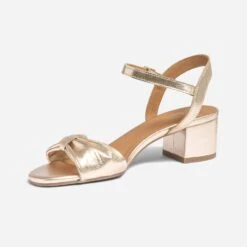 Sandale ERAM FLEX Dorée En Cuir à Nœud -Caprices Chaussures Boutique WWWERM 10386330539 2
