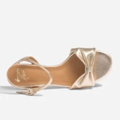 Sandale ERAM FLEX Dorée En Cuir à Nœud -Caprices Chaussures Boutique WWWERM 10386330539 3