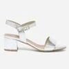 Sandale Argentée En Cuir Effet Python -Caprices Chaussures Boutique WWWERM 10386330556 0