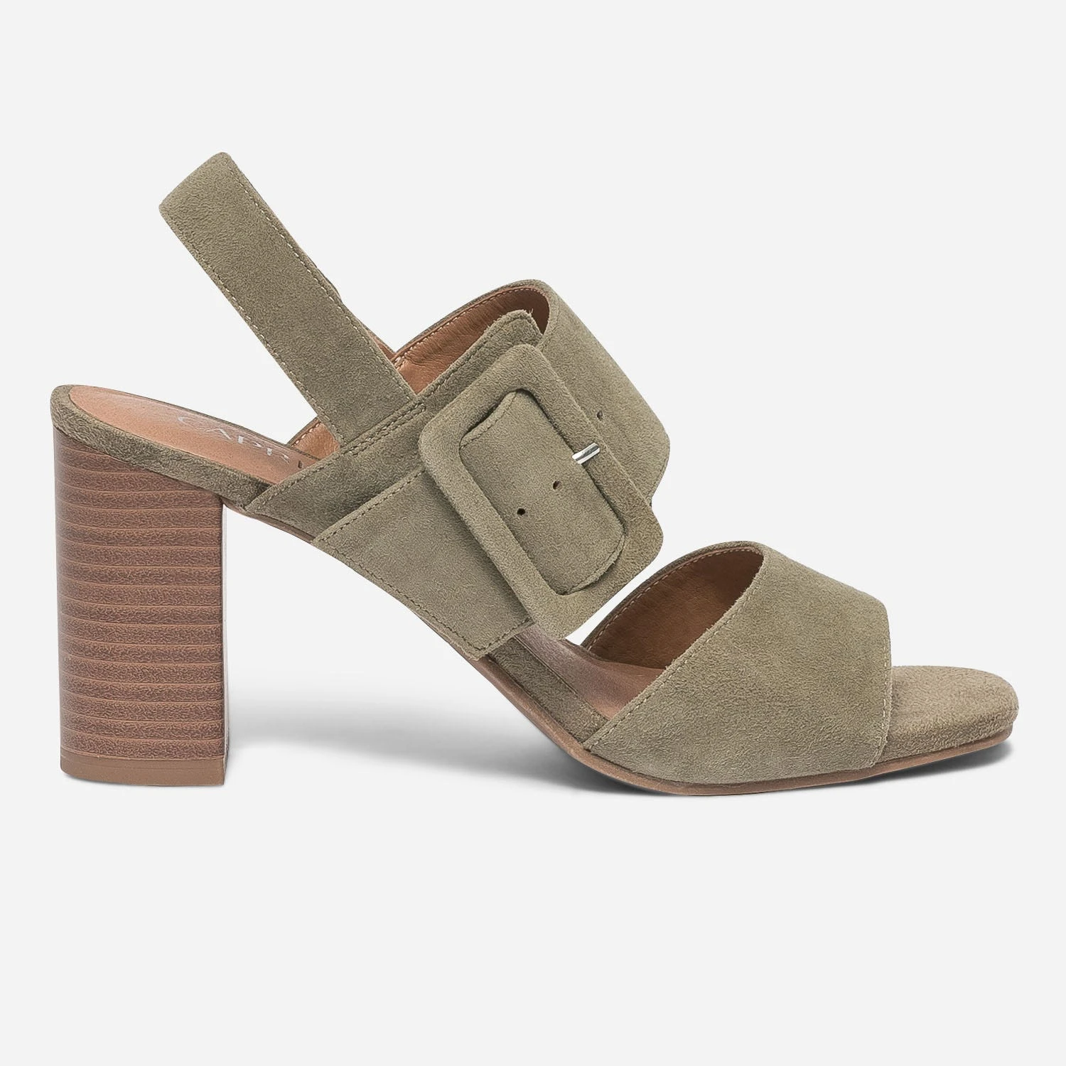 Sandale CAPRICE Kaki En Cuir Velours 3 Sandale CAPRICE Kaki En Cuir Velours