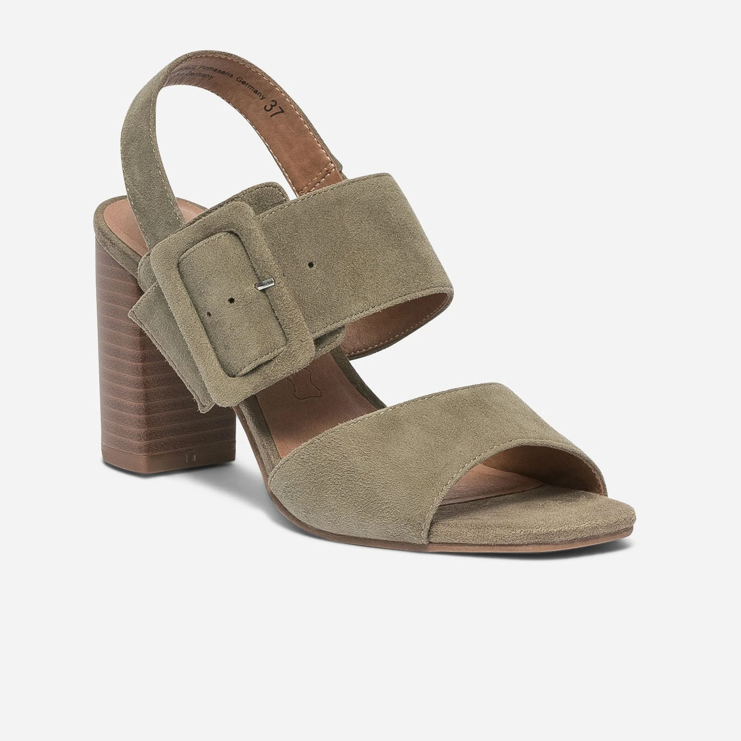 Sandale CAPRICE Kaki En Cuir Velours 4 Sandale CAPRICE Kaki En Cuir Velours – Image 2