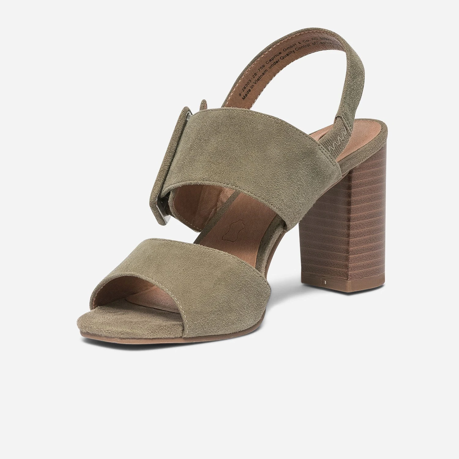 Sandale CAPRICE Kaki En Cuir Velours 5 Sandale CAPRICE Kaki En Cuir Velours – Image 3