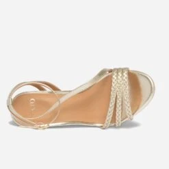 Sandale TEXTO Dorée à Talon Fin 13 Sandale TEXTO Dorée à Talon Fin -Caprices Chaussures Boutique WWWERM 10386340059 3