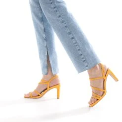 Sandale TEXTO Jaune à Talon 9 Sandale TEXTO Jaune à Talon -Caprices Chaussures Boutique WWWERM 10386340064 10