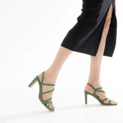 Sandale TEXTO Verte à Talon -Caprices Chaussures Boutique WWWERM 10386340065 10