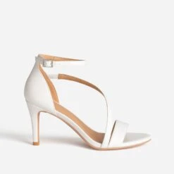 Sandale TEXTO Blanche à Talon Fin